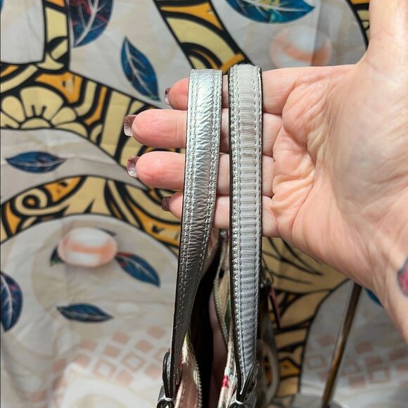 Coach Poppy Ikat Signature C Glam Multicolor Foldover Crossbody bag # 19873 - Picture 4 of 14